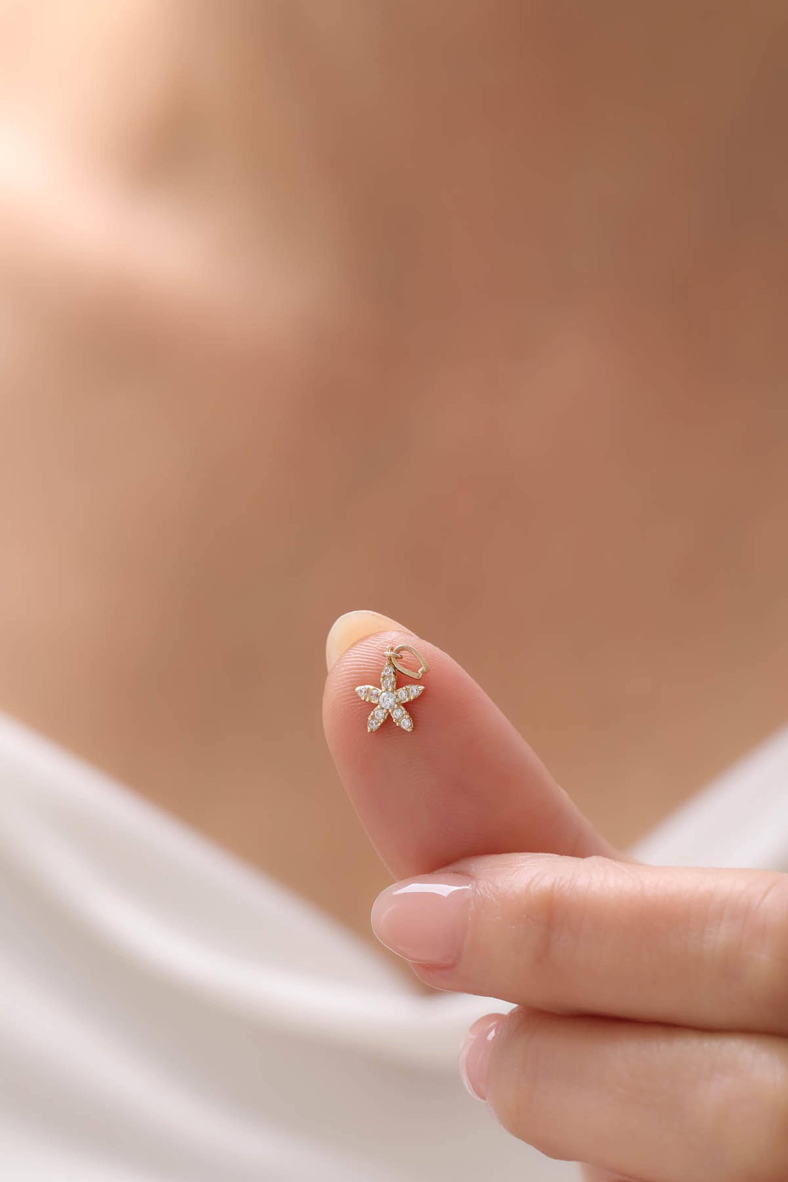 14 Ayar Yıldız Altın Kolye Ucu