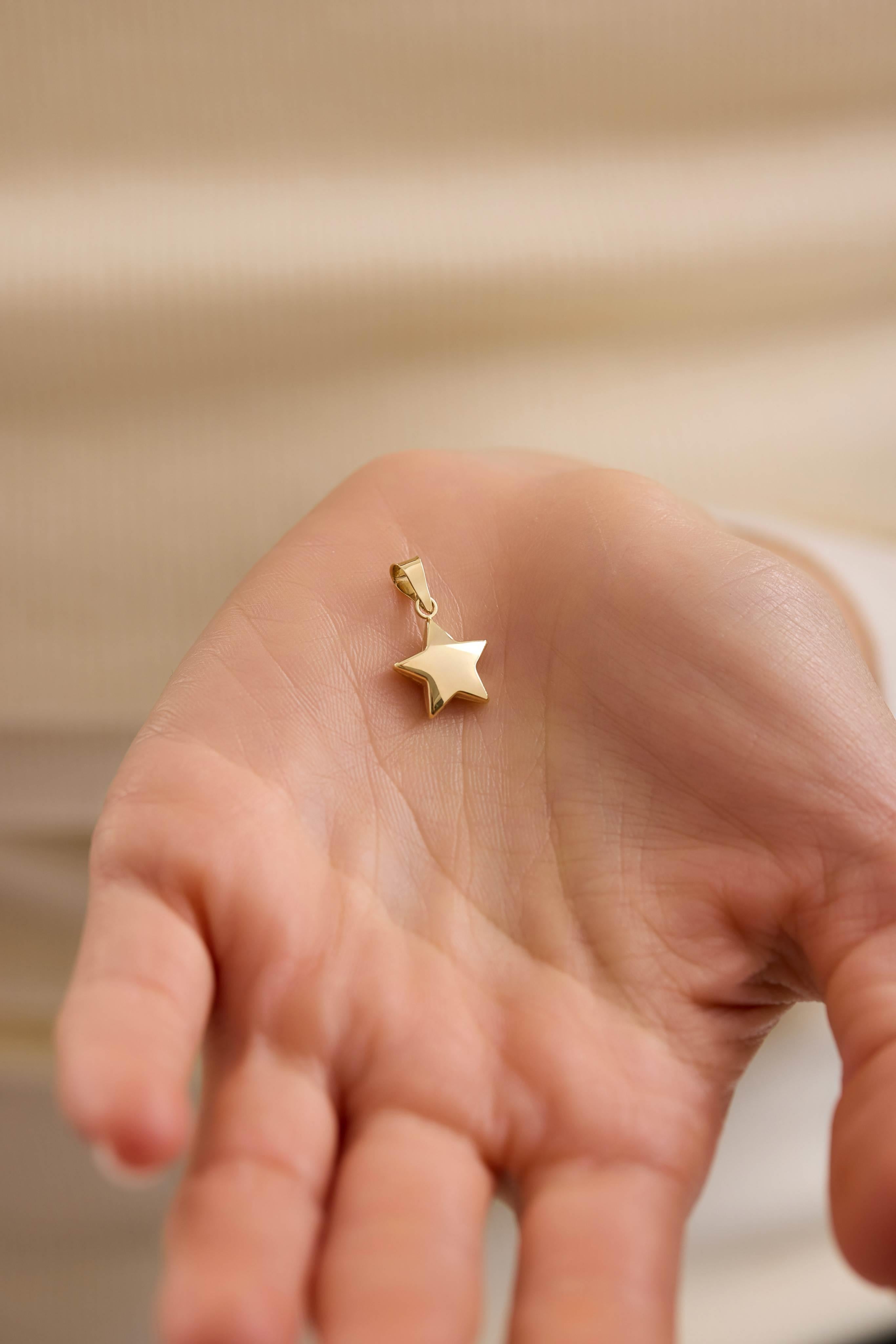 14 Ayar Yıldız Altın Kolye Ucu