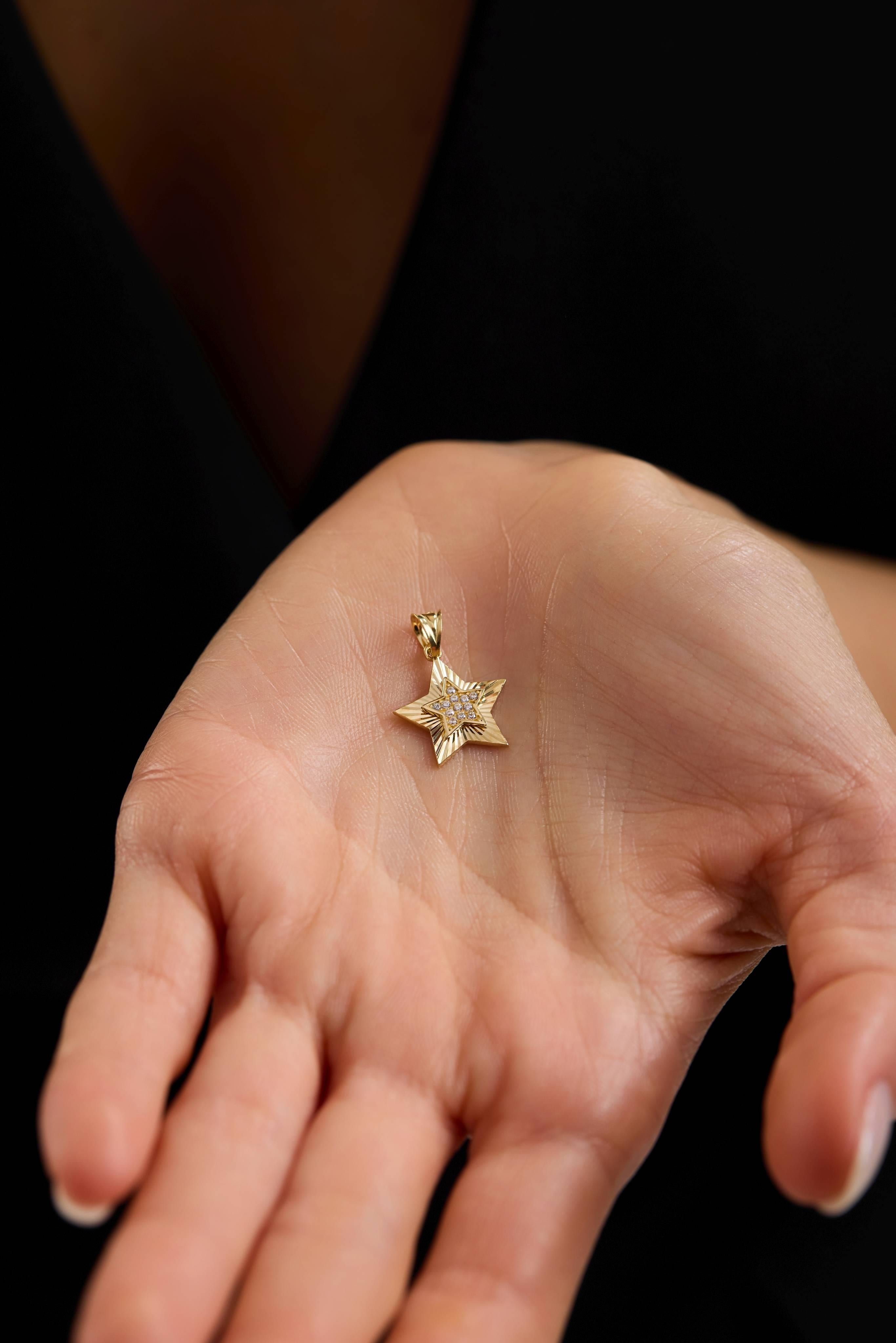 14 Ayar Yıldız Altın Kolye Ucu