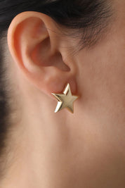 14 Ayar Yıldız Altın Küpe