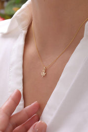 14 Ayar Yonca Altın Kolye Ucu