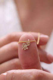 14 Ayar Yonca Altın Kolye Ucu