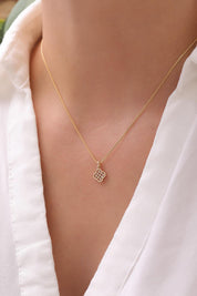 14 Ayar Yonca Altın Kolye Ucu