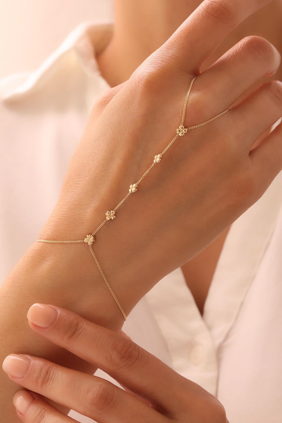 14 Ayar Yonca Şans Altın Şahmeran