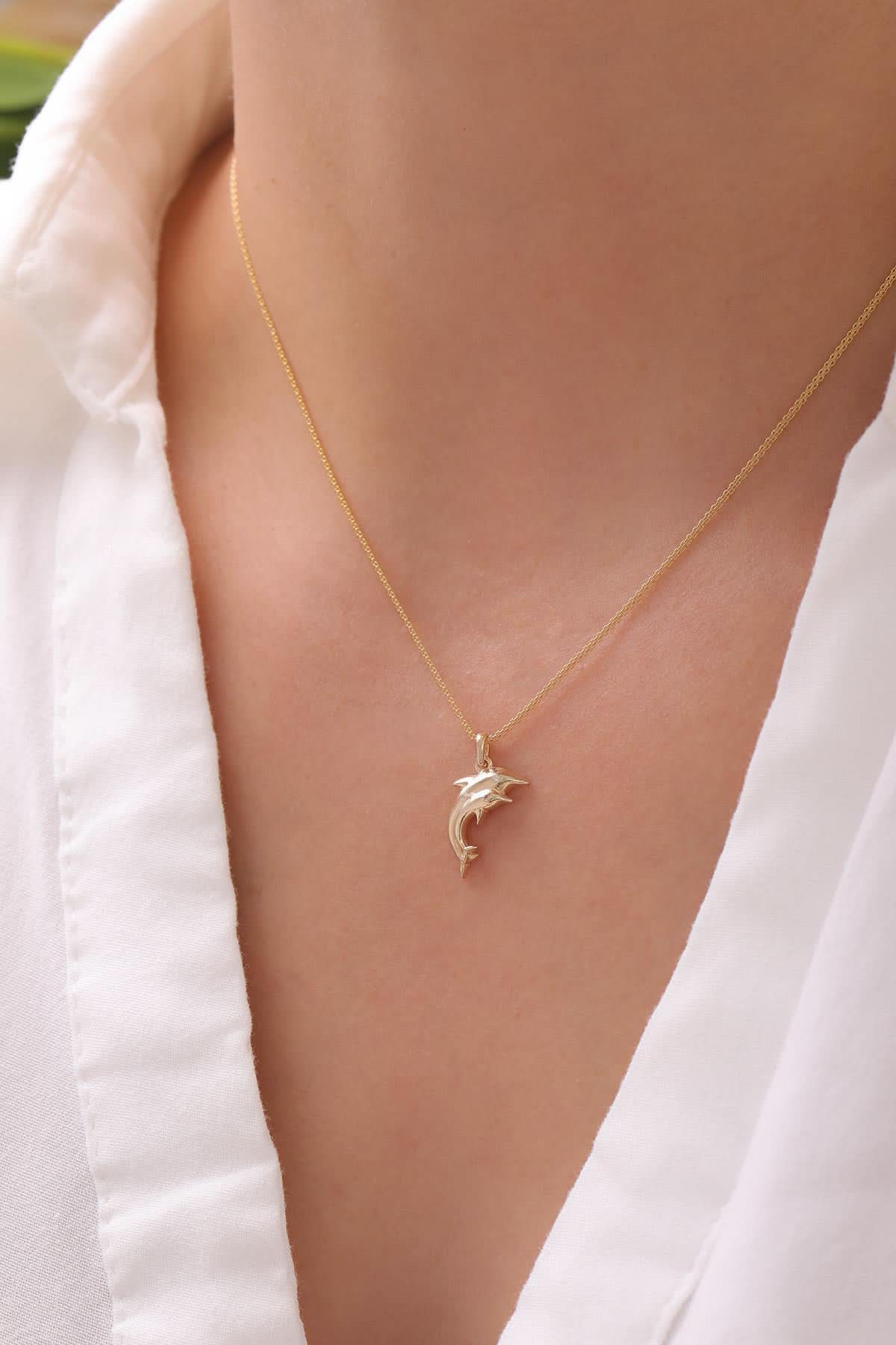 14 Ayar Yunus Altın Kolye Ucu