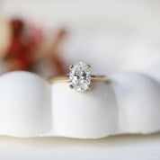 1.55 Karat F SI2 GIA Sertifikalı Lotus Pırlanta Tektaş Yüzük