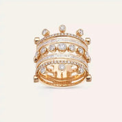 1.66 CT Baget Pırlanta Taşlı Rose Altın Yüzük