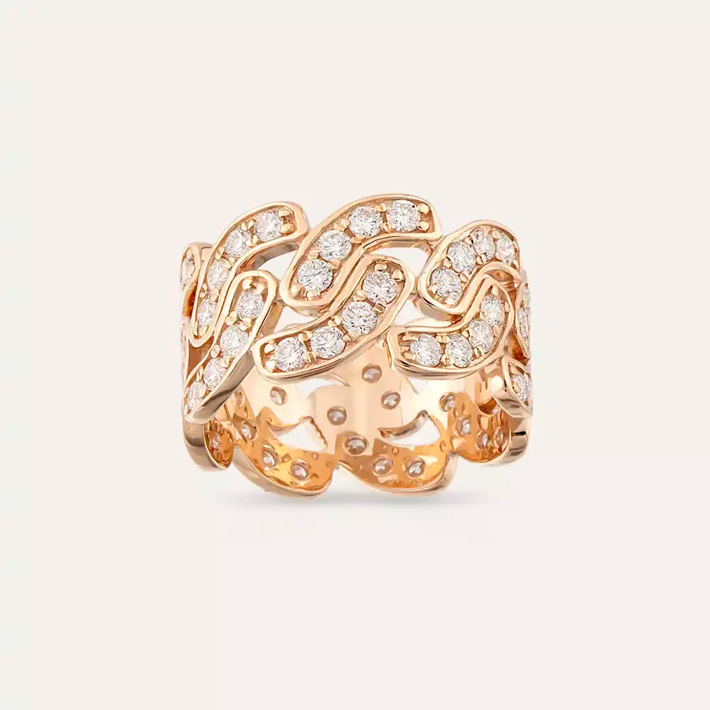 1.95 CT Pırlanta Taşlı Rose Altın Tamtur Yüzük