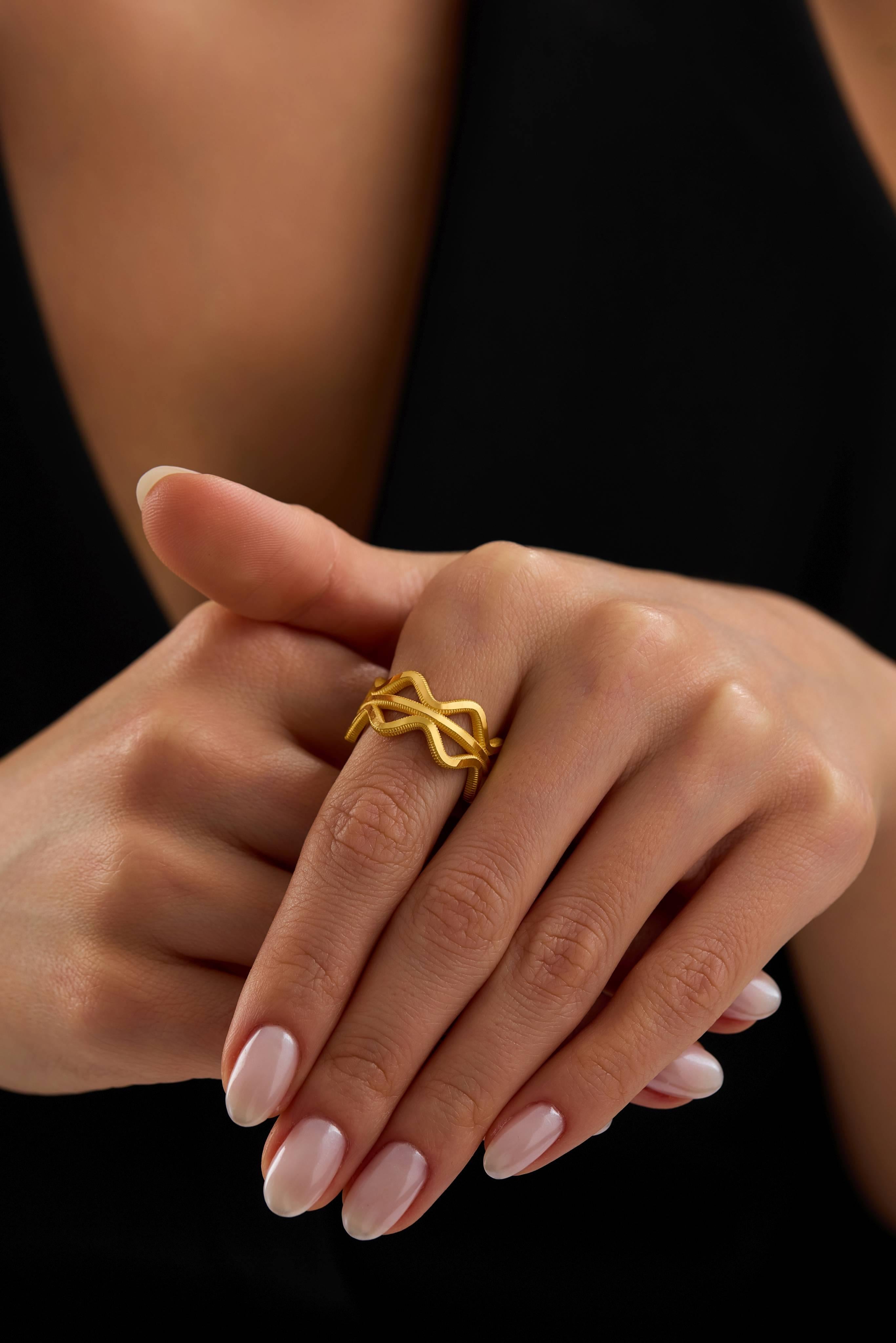 22 Ayar Ajda Tasarım Altın Yüzük