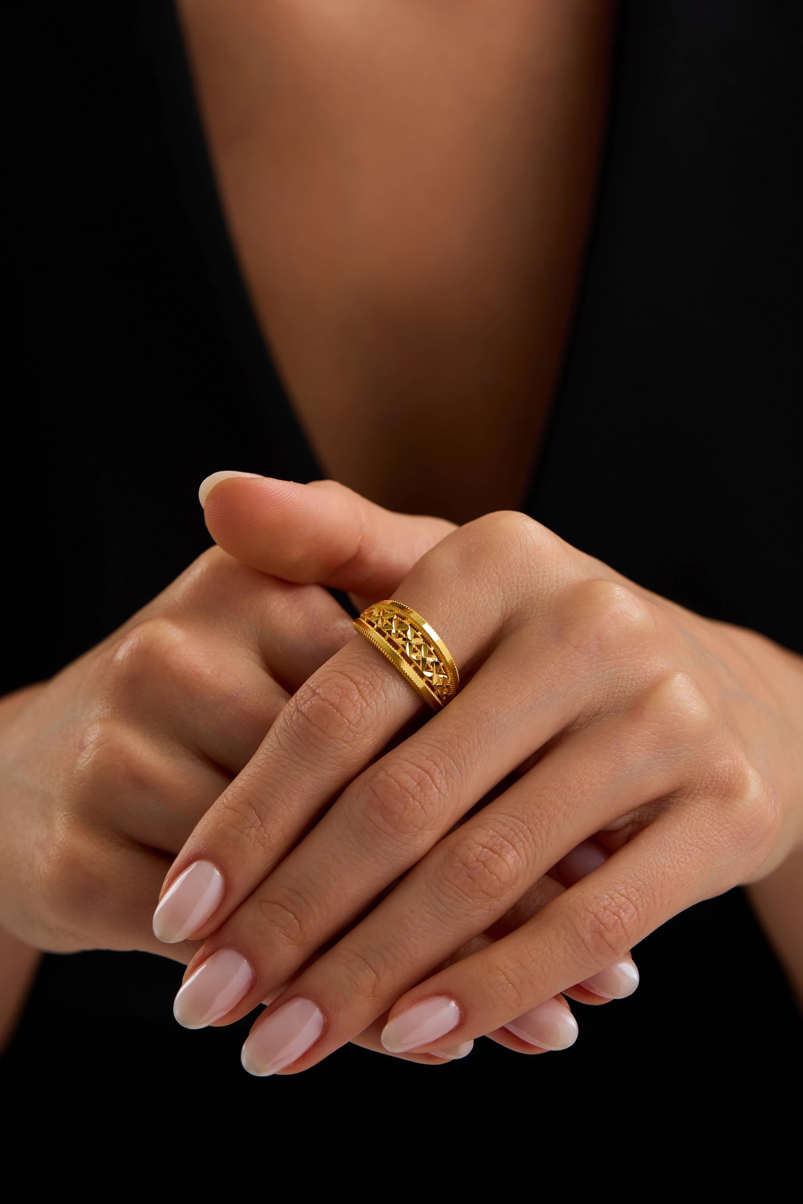 22 Ayar Ajda Tasarım Altın Yüzük