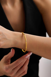 22 Ayar Antik Renkli Taşlı Altın Kelepçe