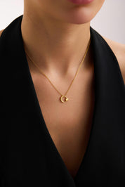 22 Ayar Ay Yıldız Altın Kolye