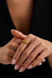 22 Ayar Buğday Altın Yüzük