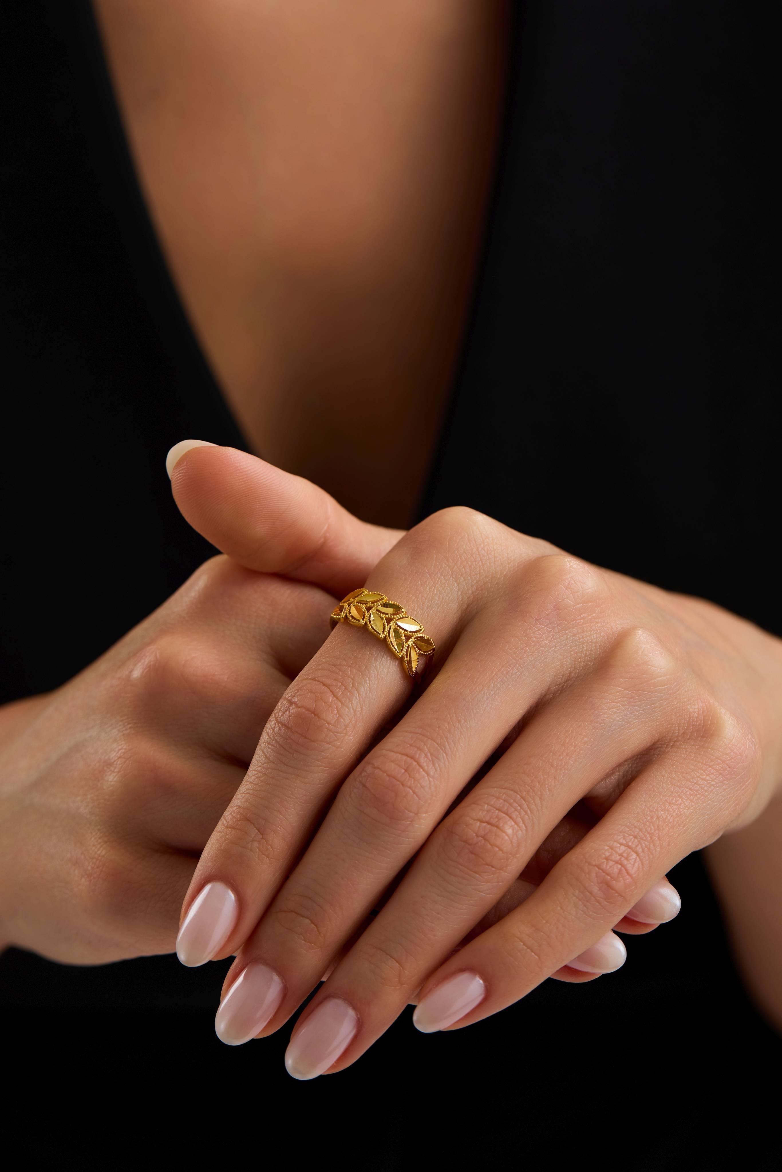 22 Ayar Buğday Altın Yüzük