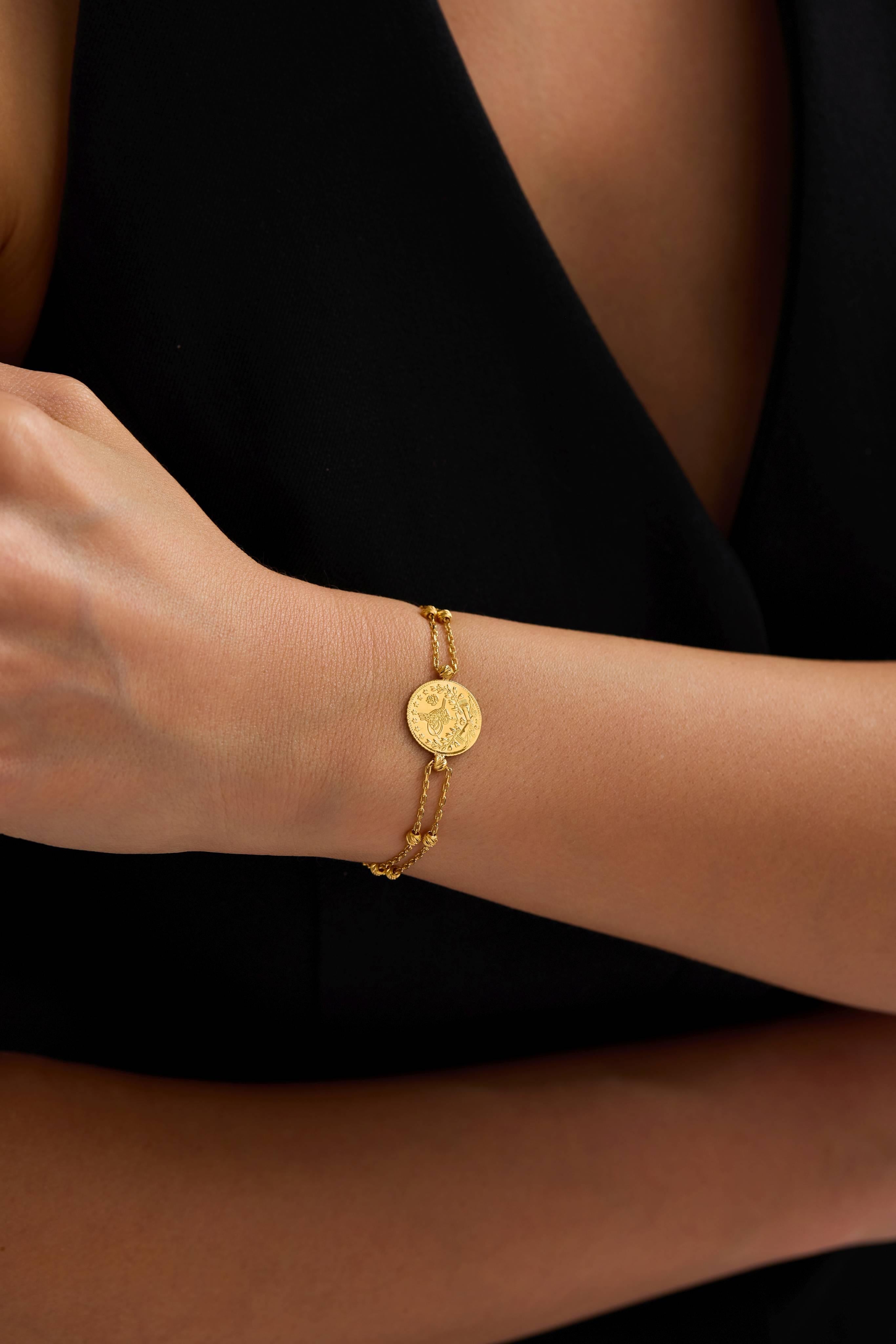 22 Ayar Çeyrek Reşatlı Dorika Altın Bileklik