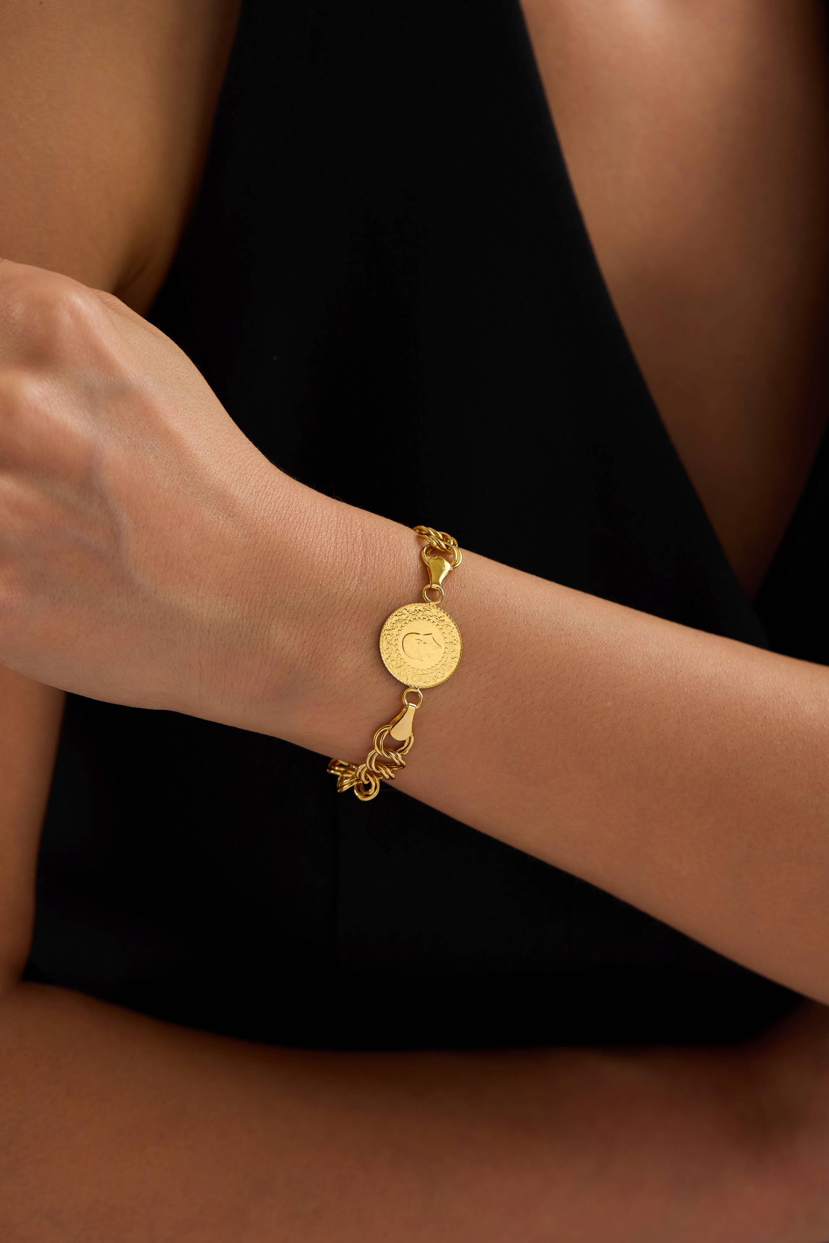 22 Ayar Çeyrekli Samanyolu Altın Bileklik