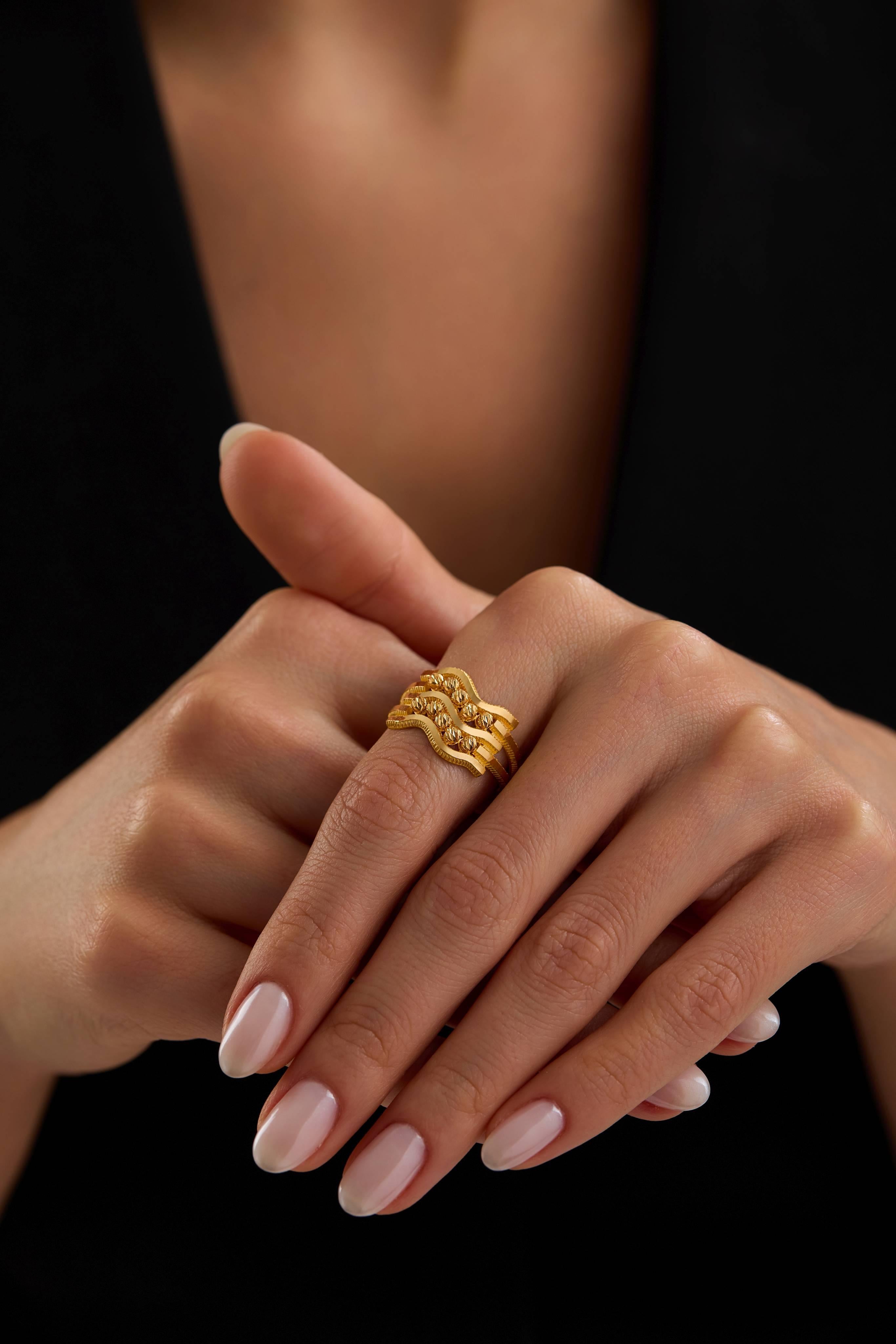 22 Ayar Dorikalı Ajda Altın Yüzük