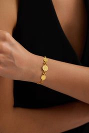 22 Ayar Dorikalı Figaro Tuğralı Altın Bileklik