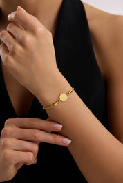 22 Ayar Halat Tuğralı Altın Bileklik