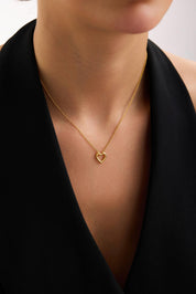 22 Ayar Kalp Altın Kolye