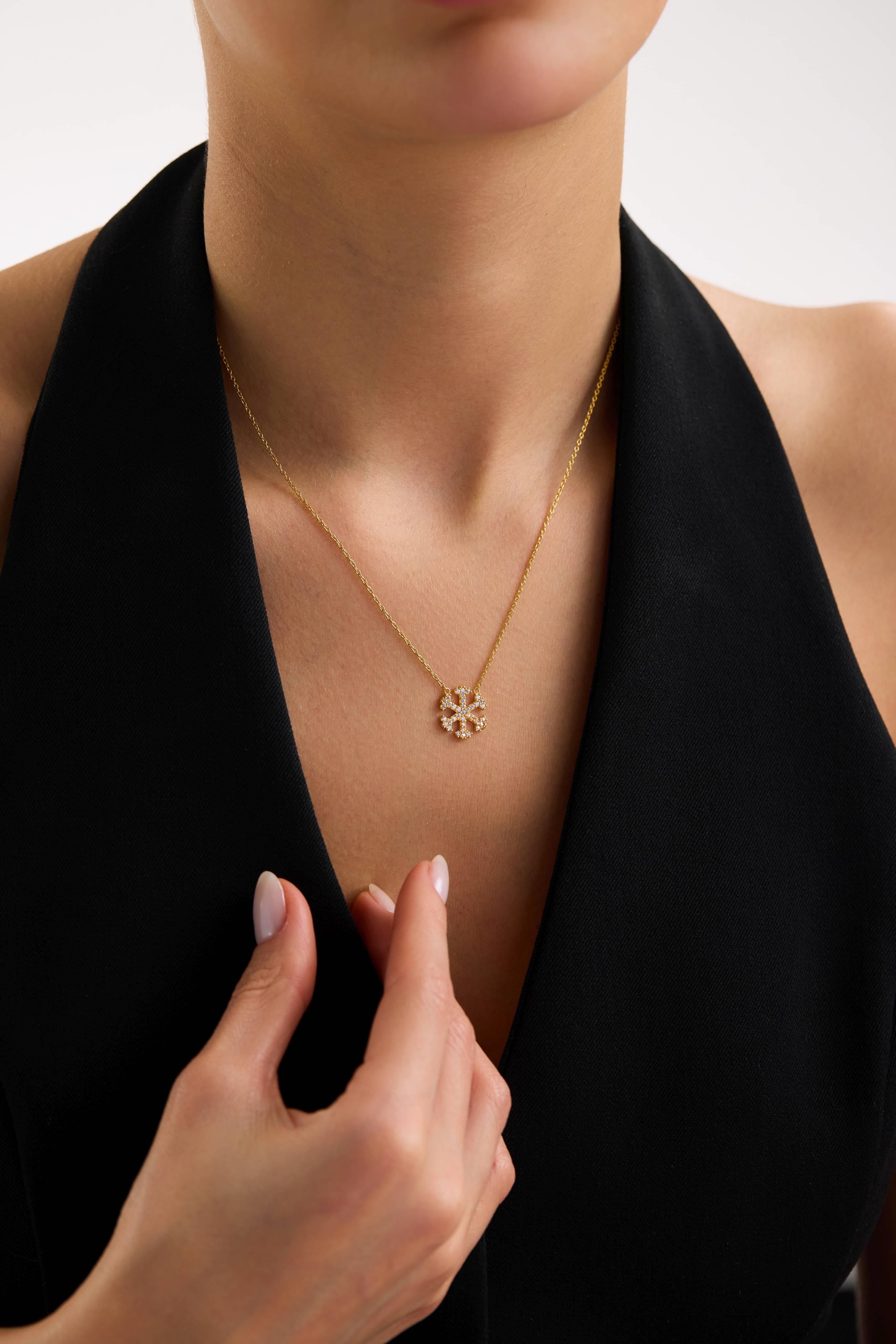 22 Ayar Kar Tanesi Altın Kolye