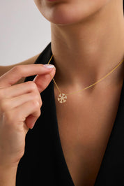 22 Ayar Kar Tanesi Altın Kolye