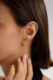 22 Ayar Kar Tanesi Altın Küpe