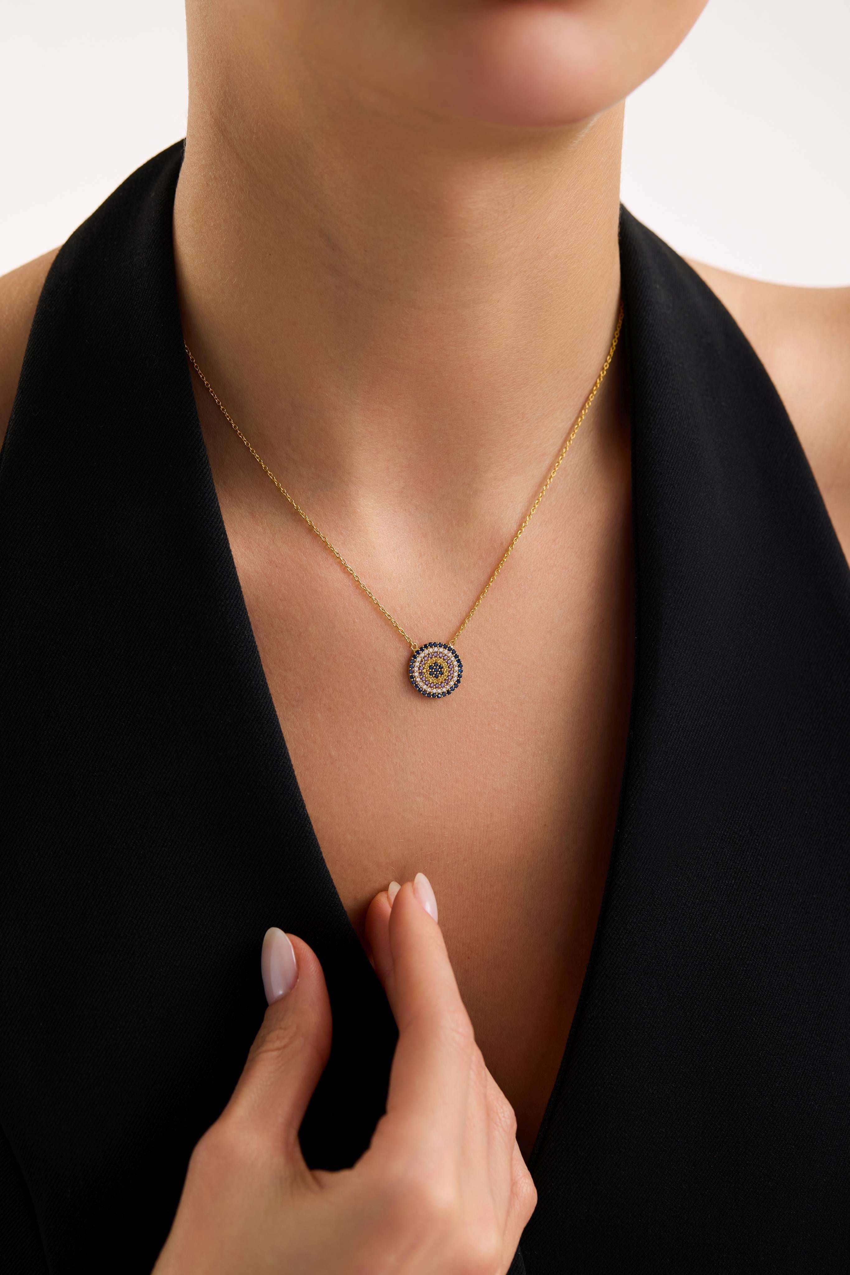 22 Ayar Nazar Altın Kolye