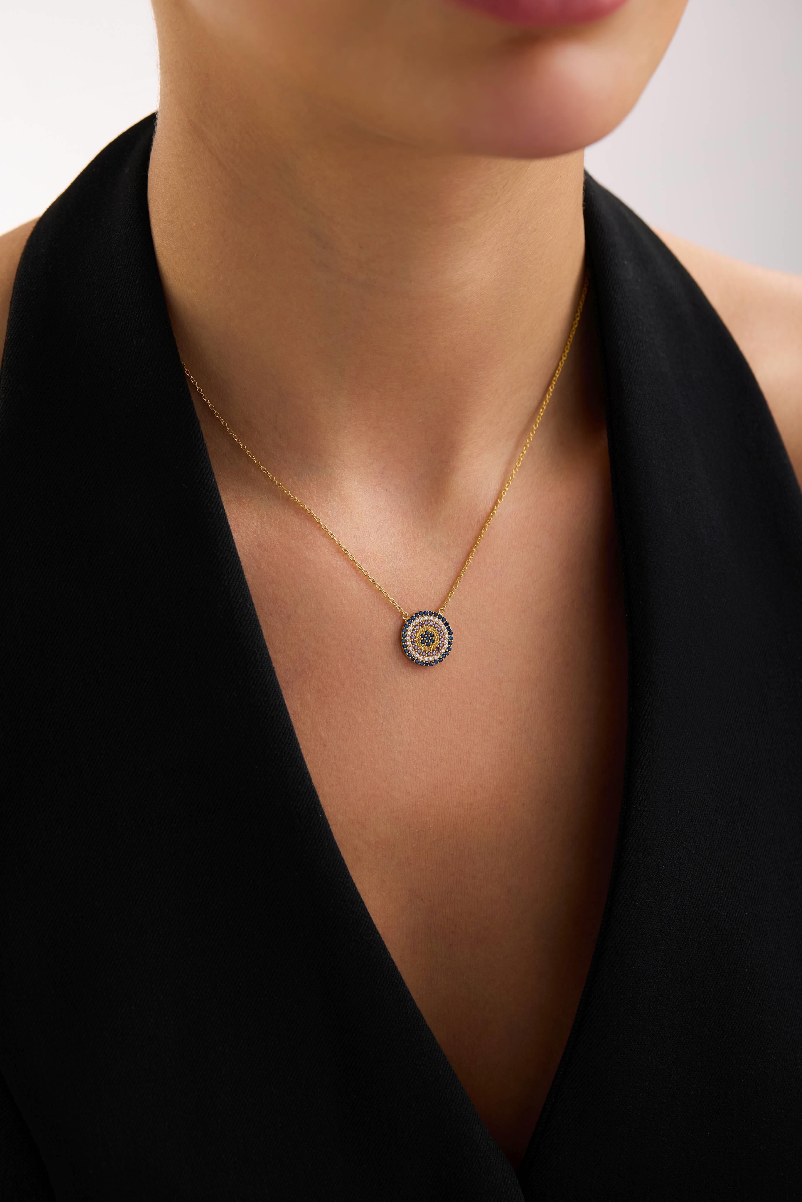 22 Ayar Nazar Altın Kolye