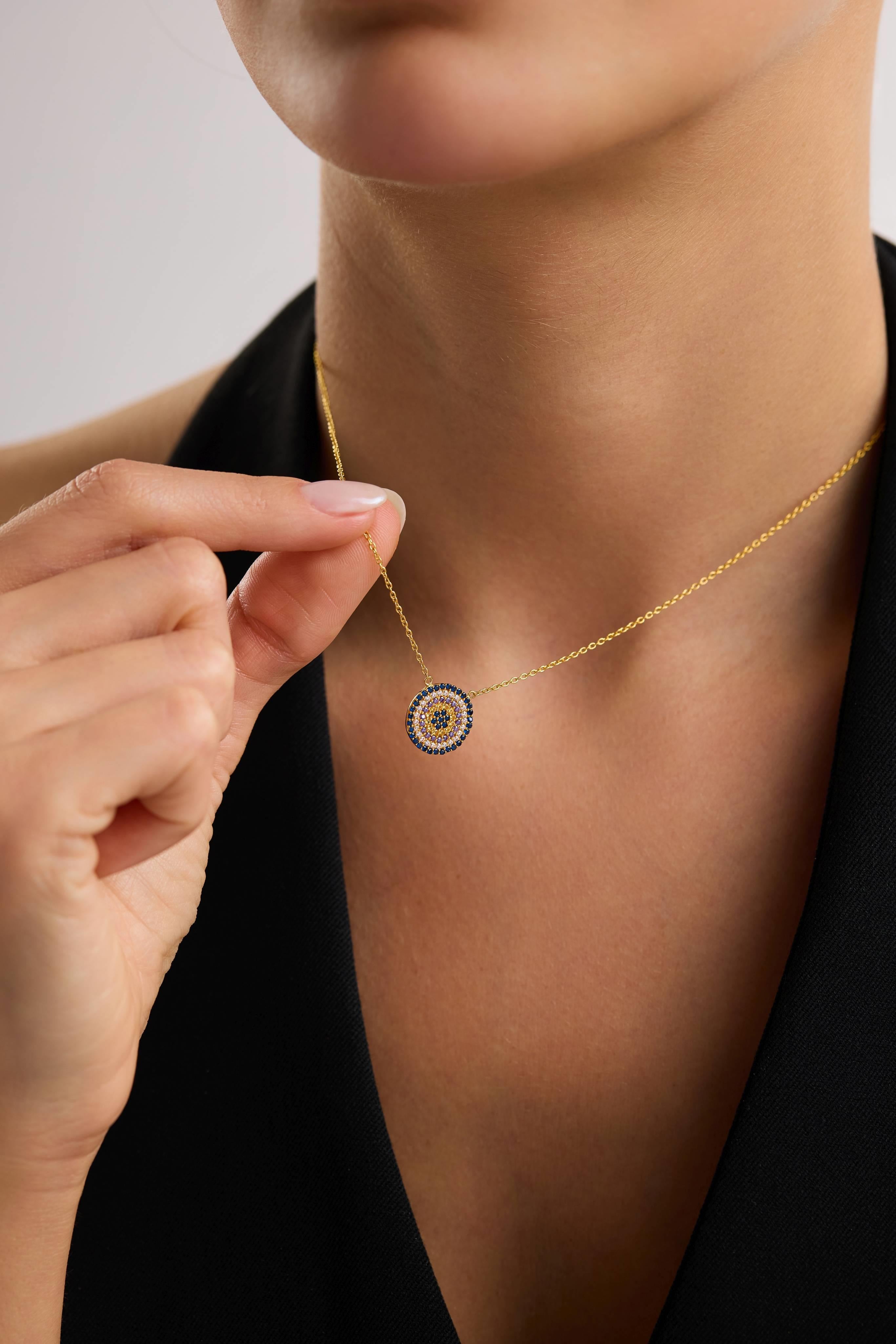 22 Ayar Nazar Altın Kolye