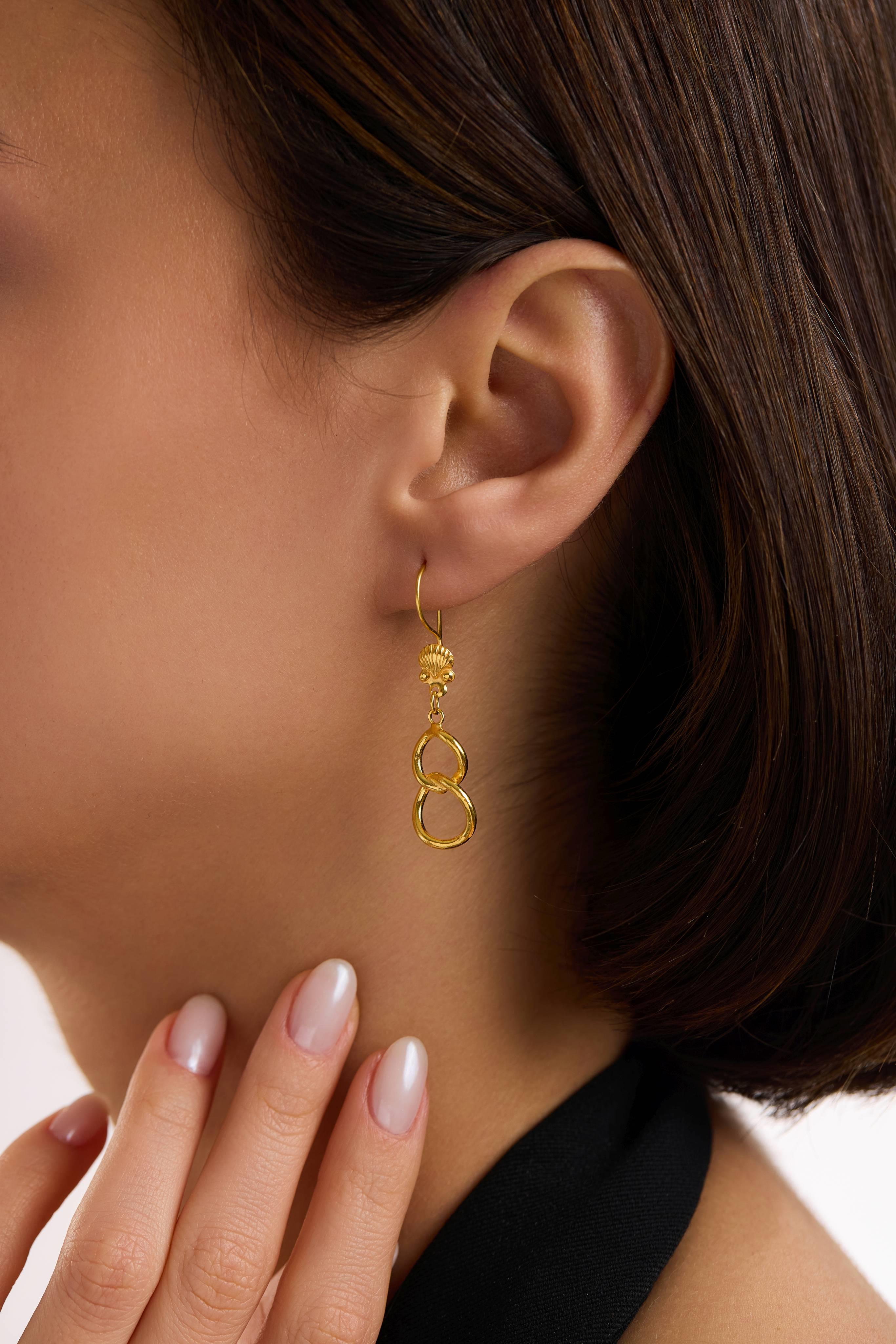 22 Ayar Samanyolu Altın Küpe