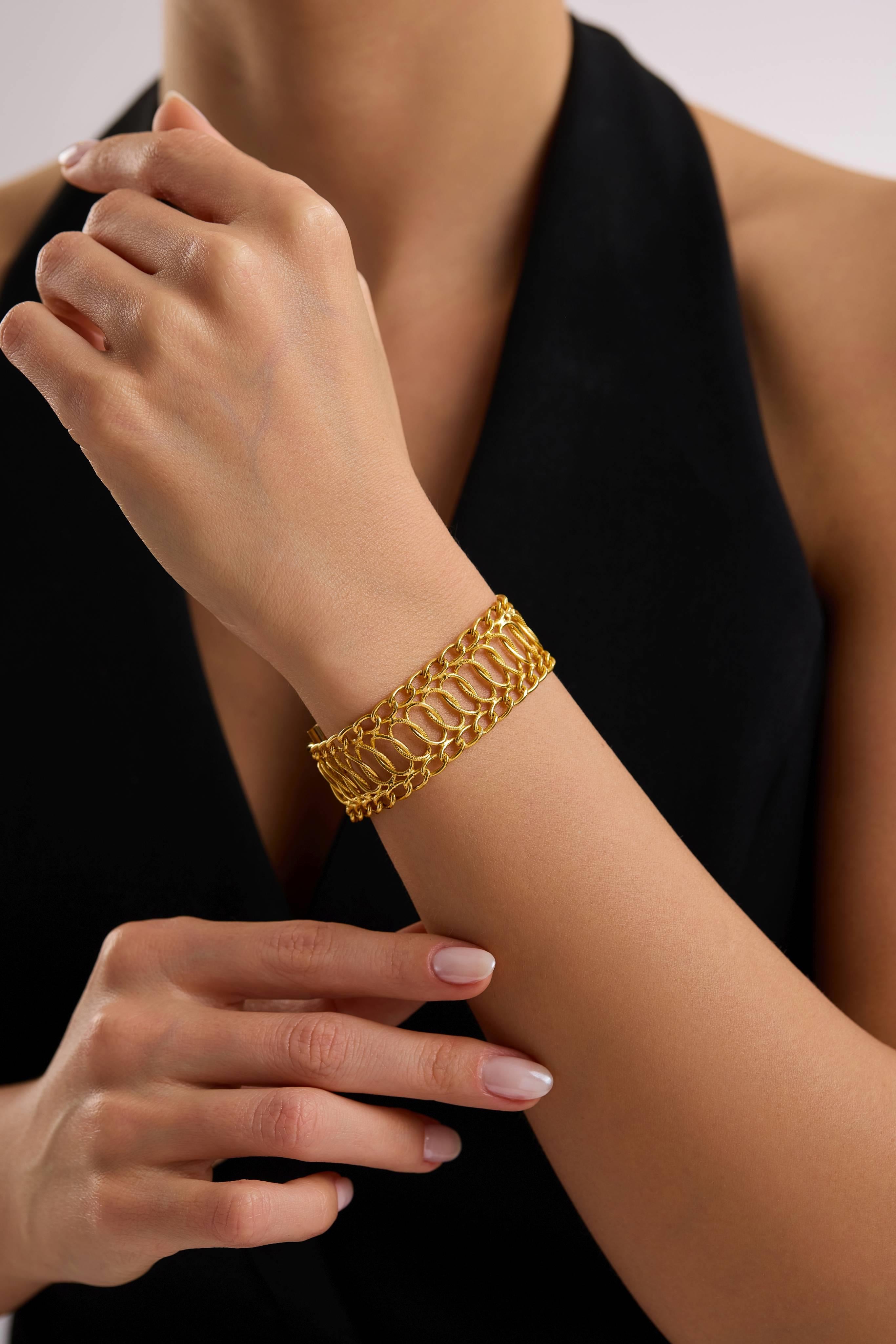 22 Ayar Samanyolu Sıralı Altın Bileklik