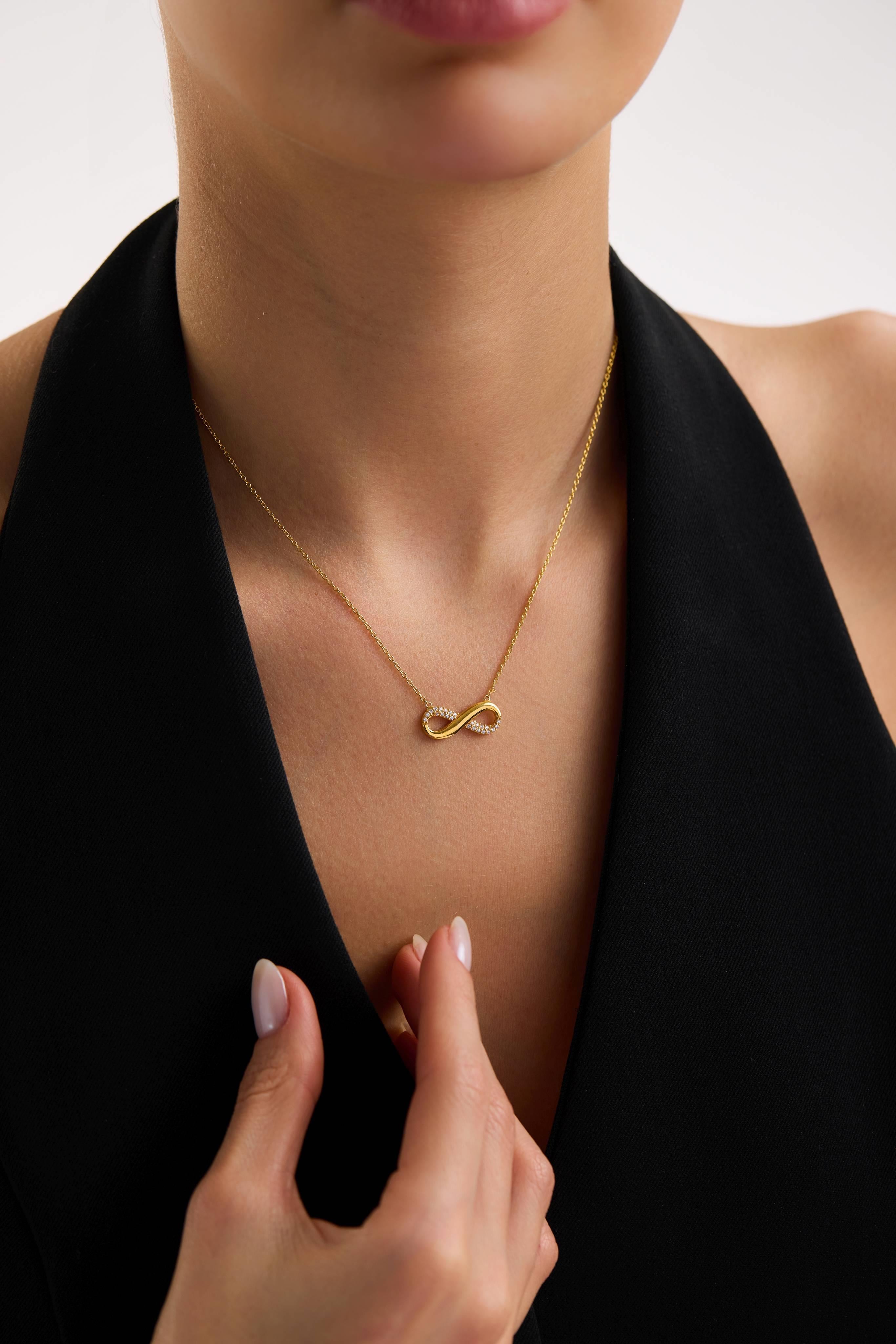 22 Ayar Sonsuzluk Altın Kolye