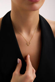 22 Ayar Sonsuzluk ve Kalp Altın Kolye