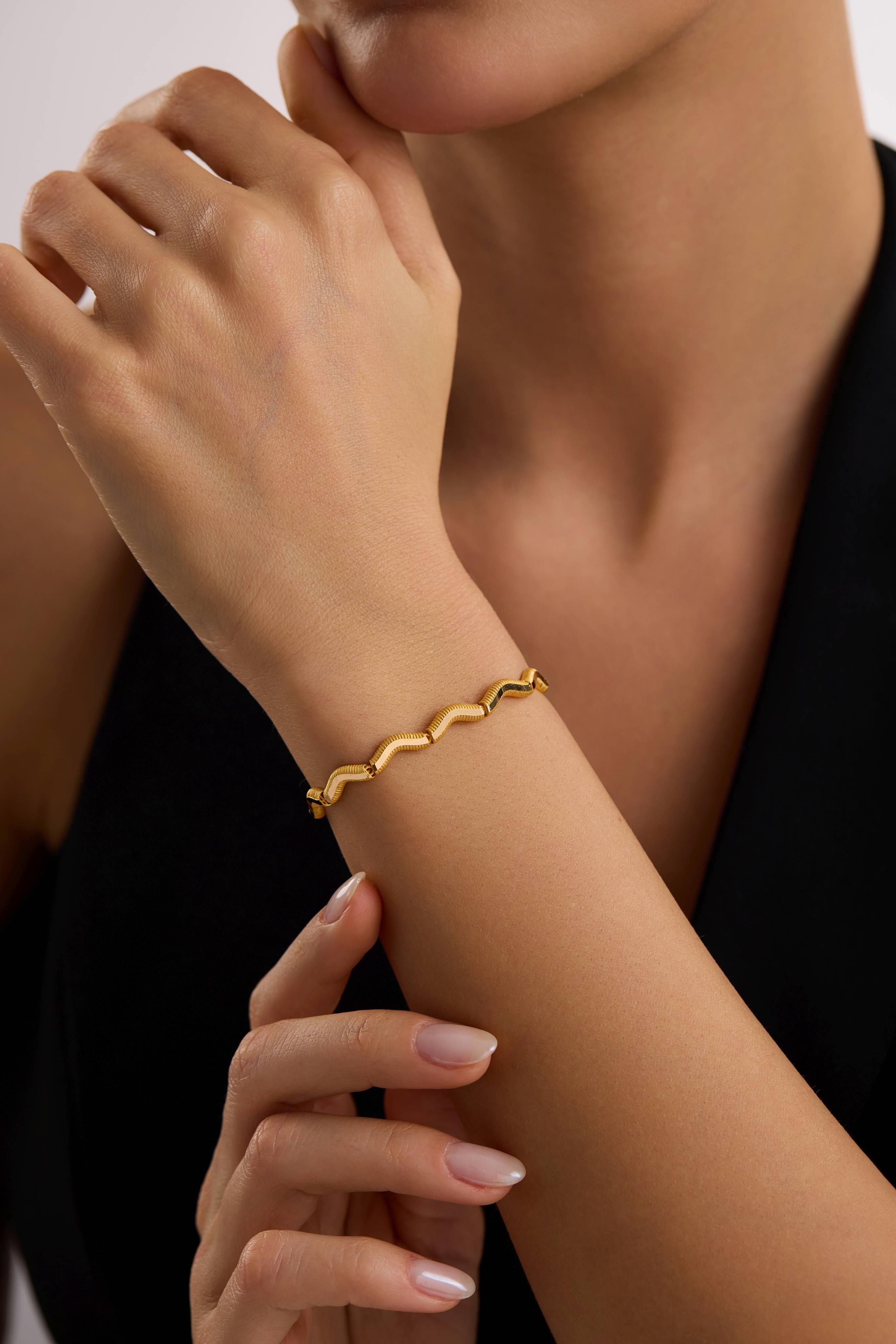 22 Ayar Tasarım Altın Bileklik