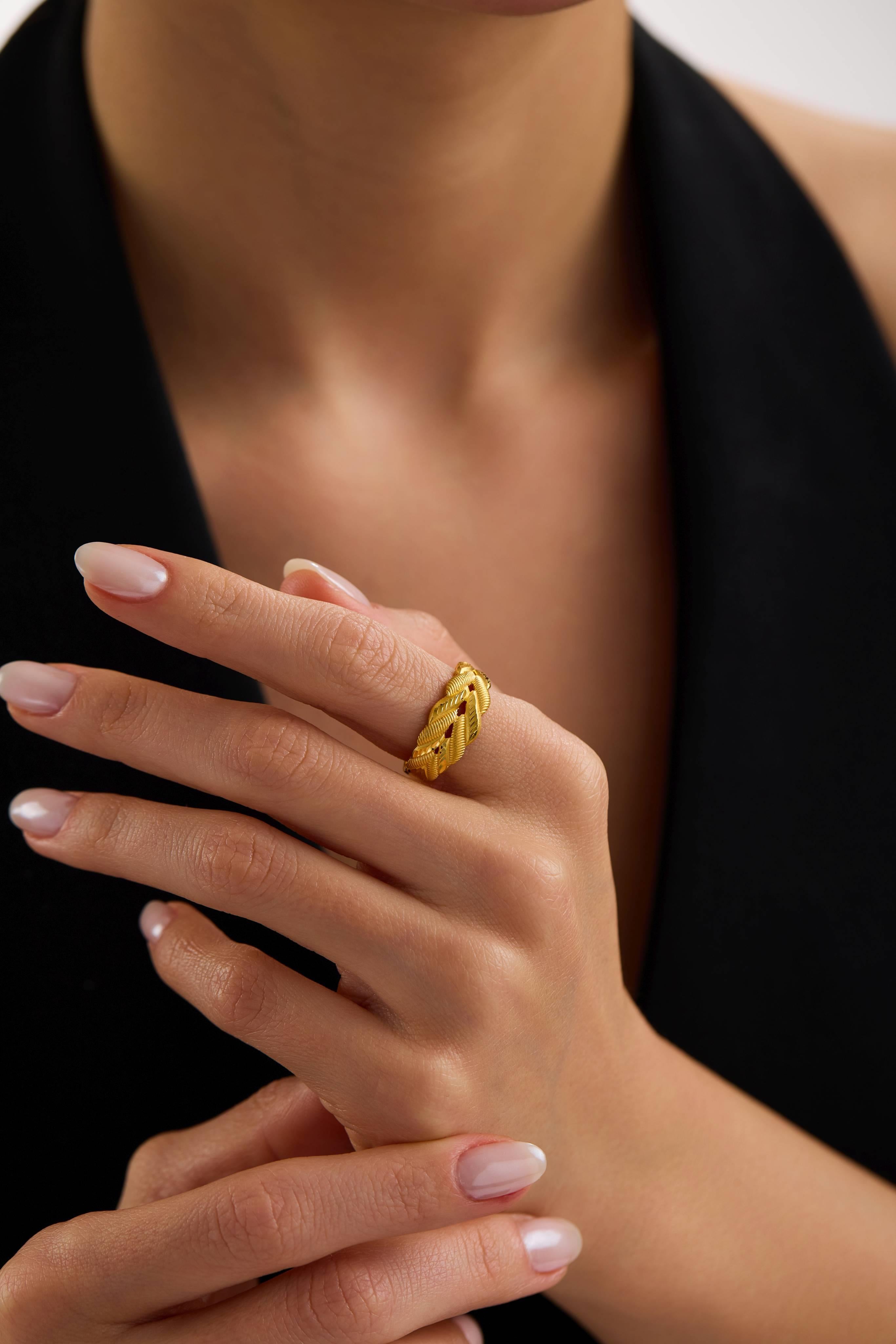 22 Ayar Tasarım Altın Yüzük