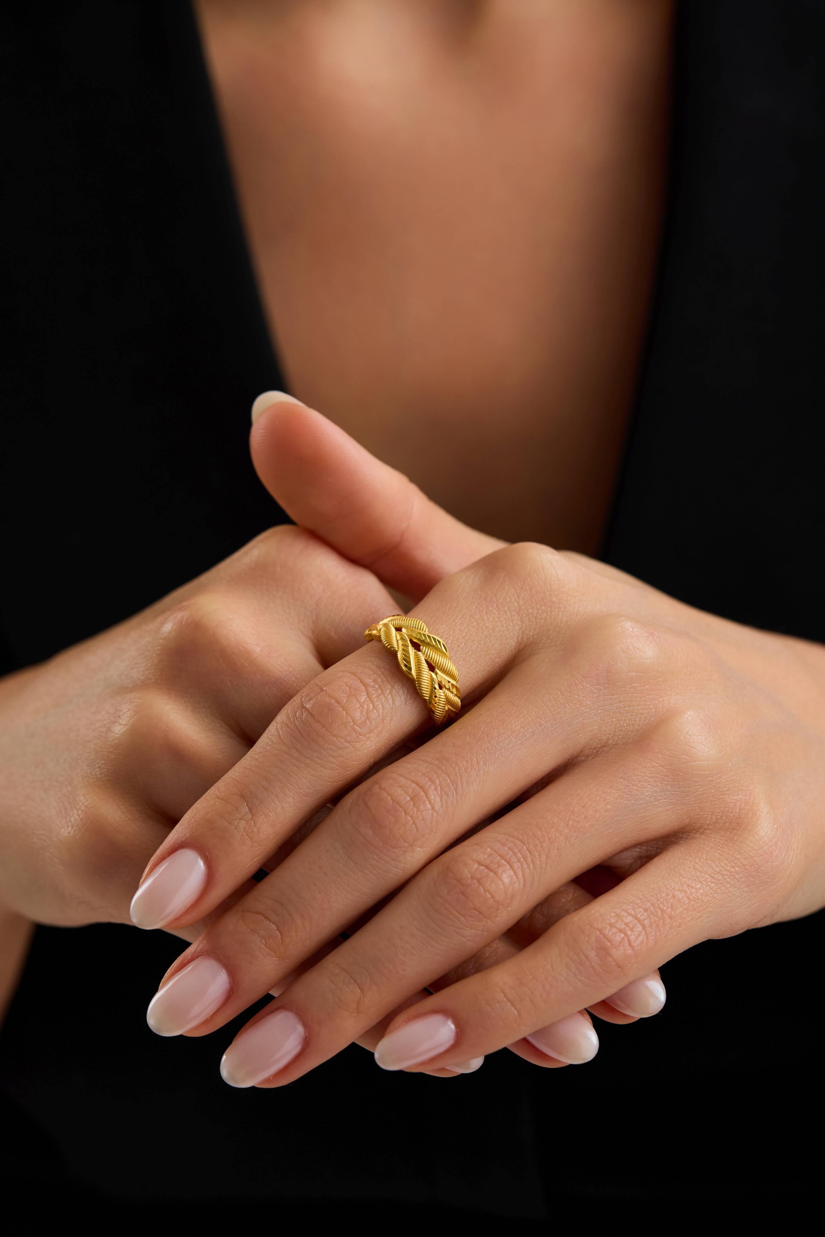 22 Ayar Tasarım Altın Yüzük