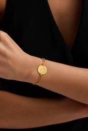 22 Ayar Yarım Reşatlı Dorika Altın Bileklik