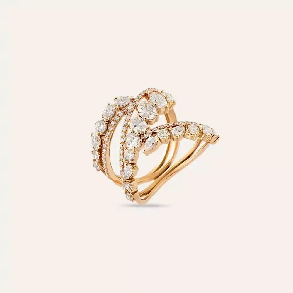 2.42 CT Oval ve Damla Kesim Pırlanta Taşlı Yüzük