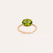 Verde 2.60 CT Peridot Taşlı Rose Altın Yüzük
