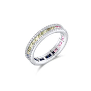 3,38 Karat Pırlanta Multi Color Safir Yüzük