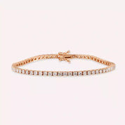 3.20 CT Pırlanta Taşlı Rose Altın Suyolu Bileklik