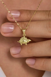 14 Ayar Altın Timsah Kolye