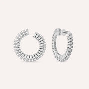 4.00 CT Baget Kesim Pırlanta Taşlı Beyaz Altn Küpe