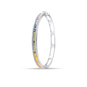 5,42 Karat Pırlanta Multi Color Safir Bileklik
