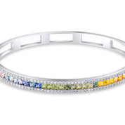 5,42 Karat Pırlanta Multi Color Safir Bileklik