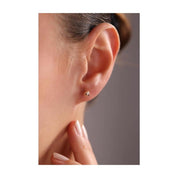 8 Ayar Altın Kalemli Vidalı Top Küpe 0,50GR 4mm.