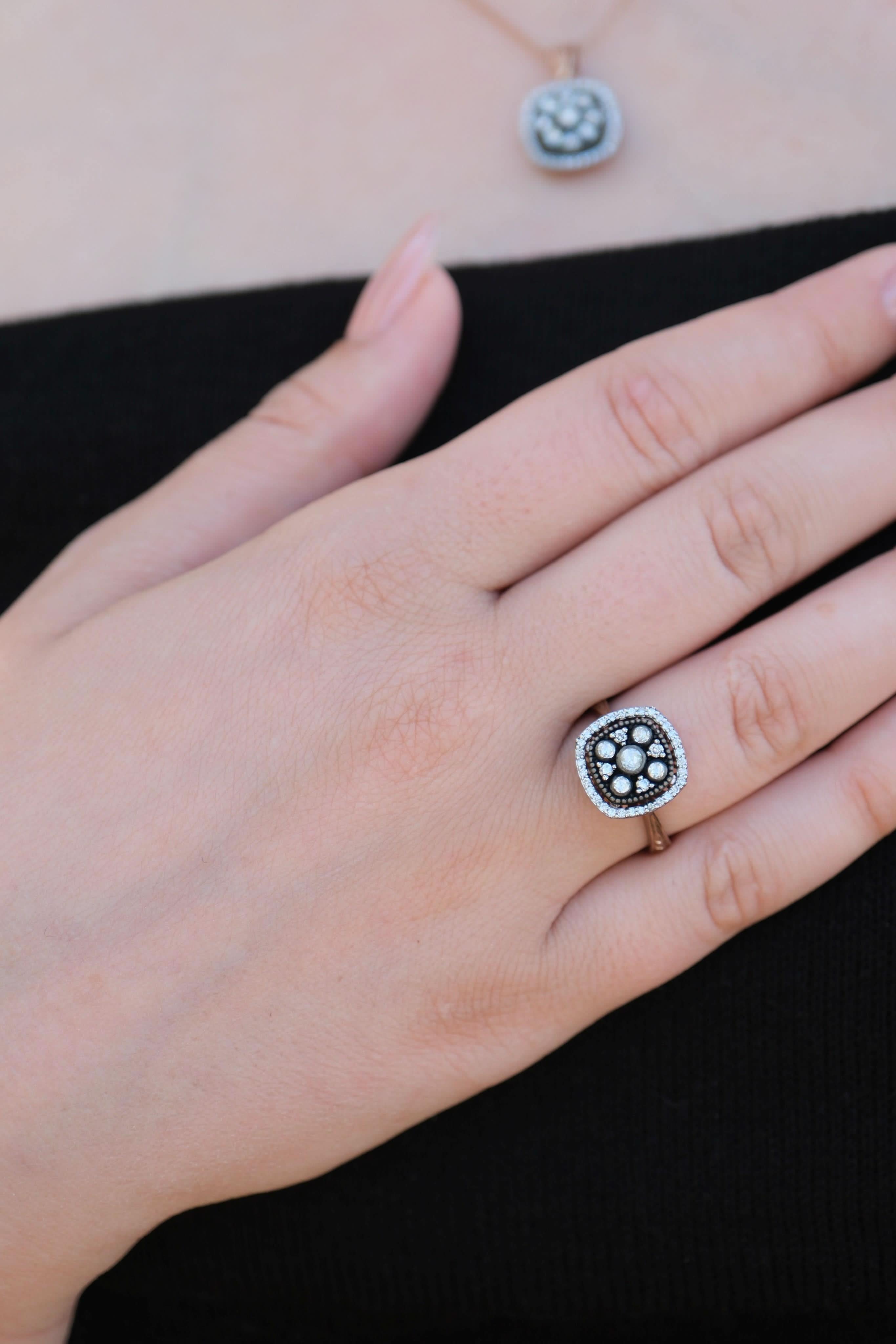 8 Ayar Elmas Altın Set