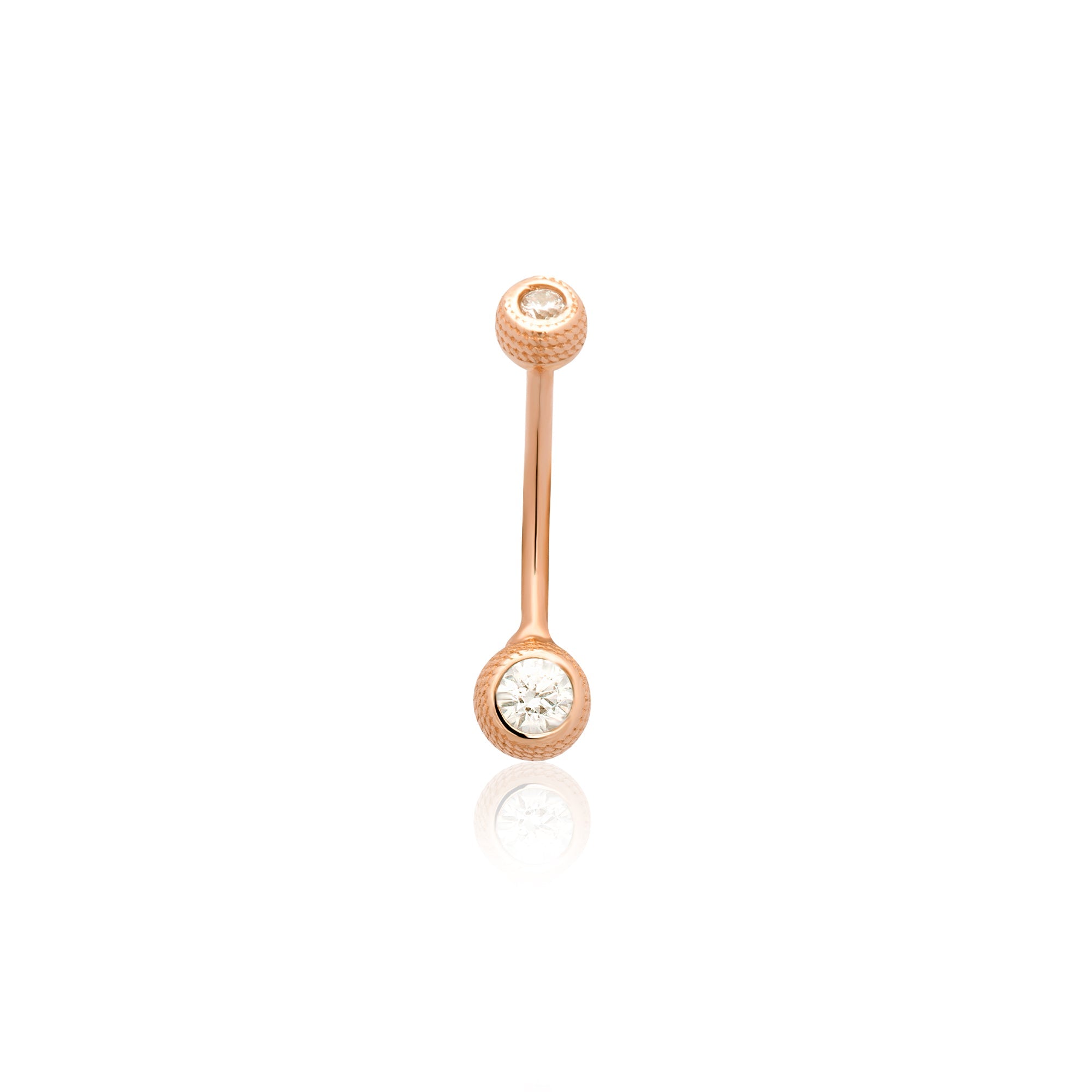 Altın Taşlı Vintage Göbek Piercing