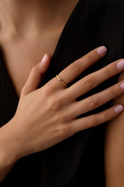 14 Ayar Tek Taşlı Altın Yüzük 3